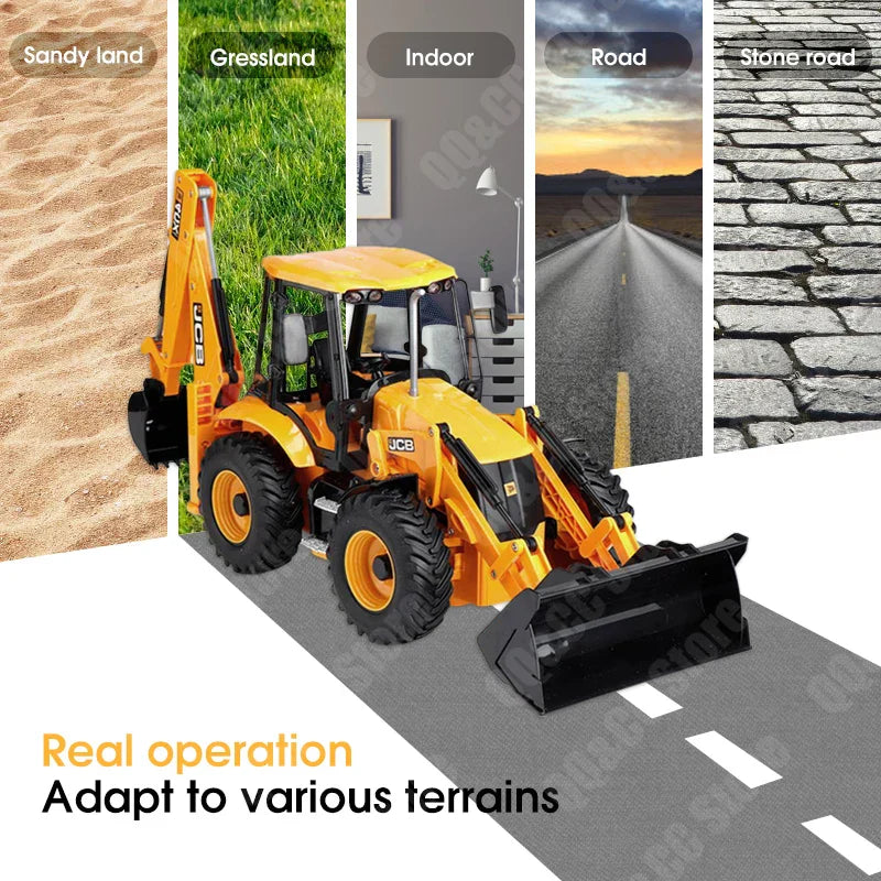 RC Backhoe Loader Excavator Remote Control Truck-2