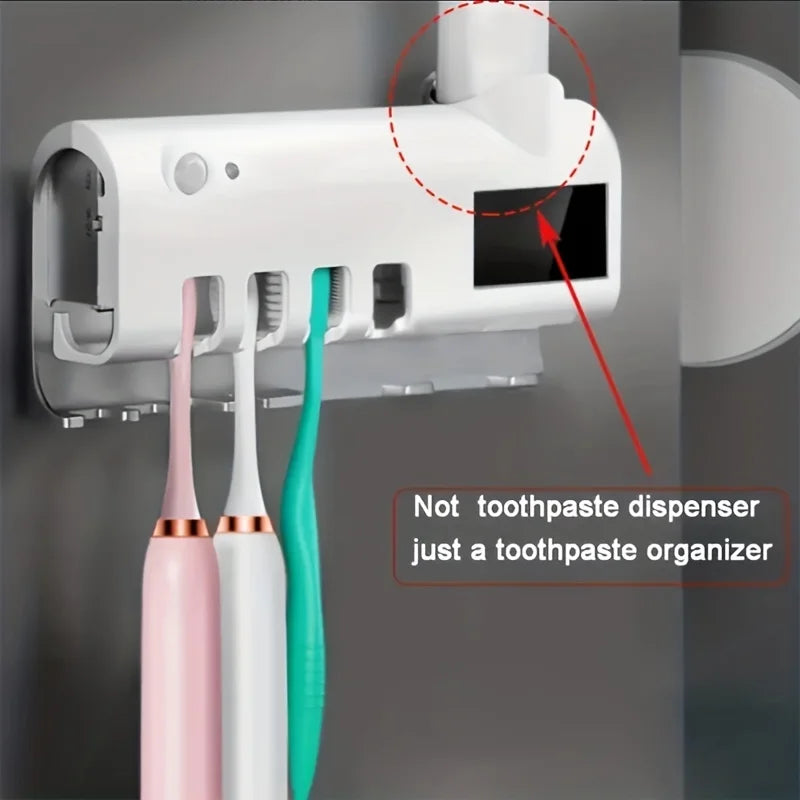 Automatic Toothbrush Holder with Toothpaste Squeezer-3