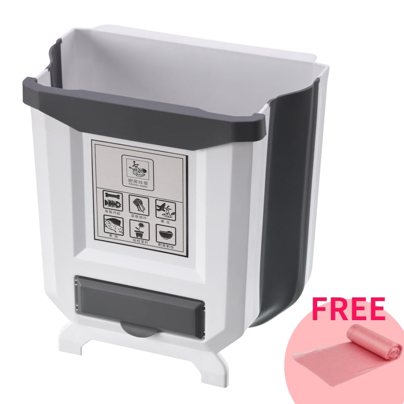 Foldable kitchen Trash Bin-4