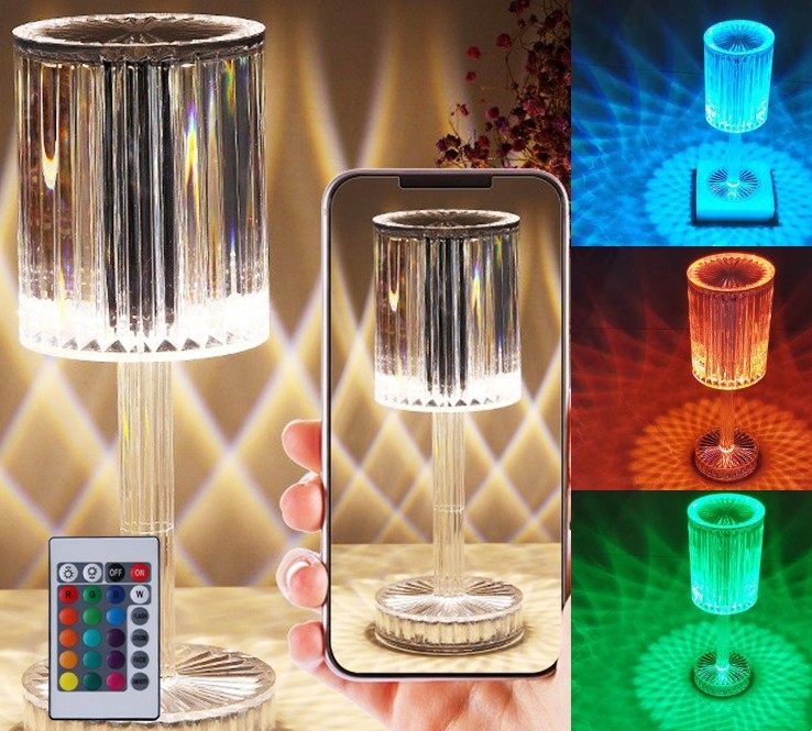 Crystal Table Lamp Decoration Diamond Romantic Warm Led