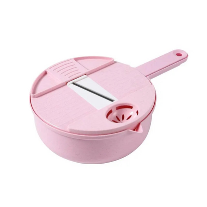 Pink Manual Vegetable Grater – Shred, Chop & Slice with Ease-0