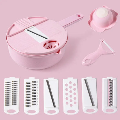 Pink Manual Vegetable Grater – Shred, Chop & Slice with Ease-4