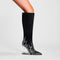 European And American Style Tiger Tooth Profiled Heel Skinny Stretch Boots Rhinestone Flame