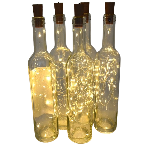 NBNEOBA 20 LED Wine Bottle Lights with Cork, 2M Cork Lights Fairy Mini String Lights for Liquor Bottles Crafts Party Wedding Decoration-0