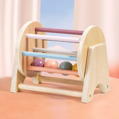 Montessori Wooden Spinning Infant Drum-4