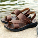 Men Sandals Summer Beach Shoes Adjustable Back Strap Design Slippers Slides