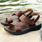 Men Sandals Summer Beach Shoes Adjustable Back Strap Design Slippers Slides