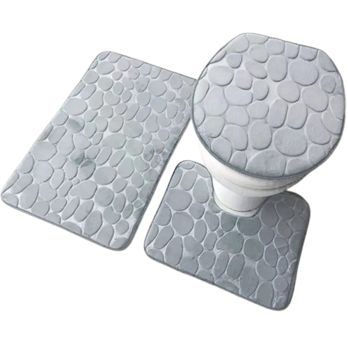 3pcs Ultra Soft Bathroom Rugs Bliss-0